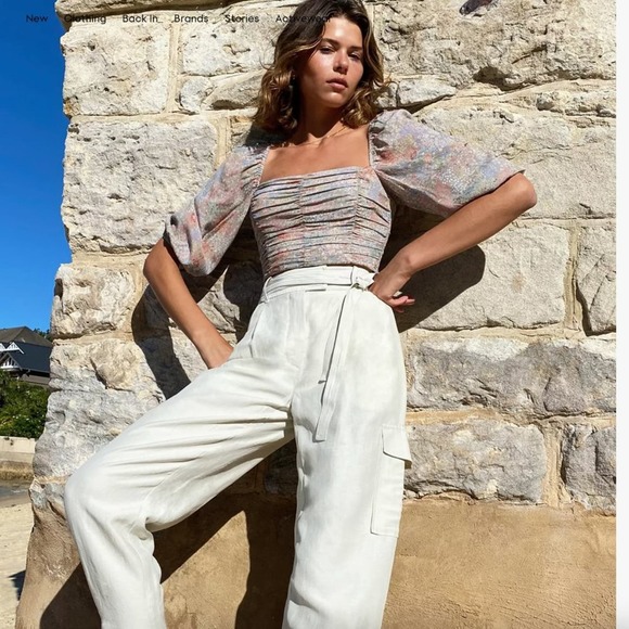 Wilfred Aritzia blouse top medium Lolita prairie babydoll poet NEW - Picture 3 of 11